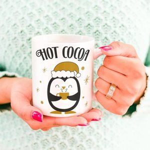 Hot Cocoa Penguin mug